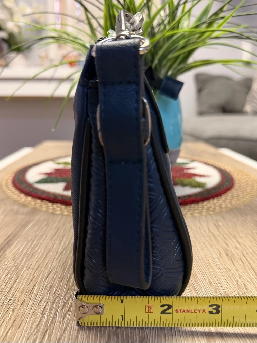 Salvatore Ferragamo x EVA Air Black & Navy Saffiano Wristlet Pouch Case